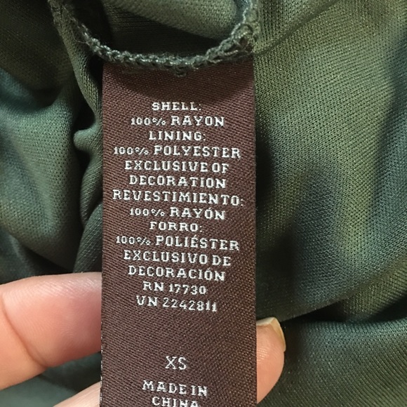 Knox Rose Green Embroidered Bell Sleeve Dress Size XS - Picture 7 of 7